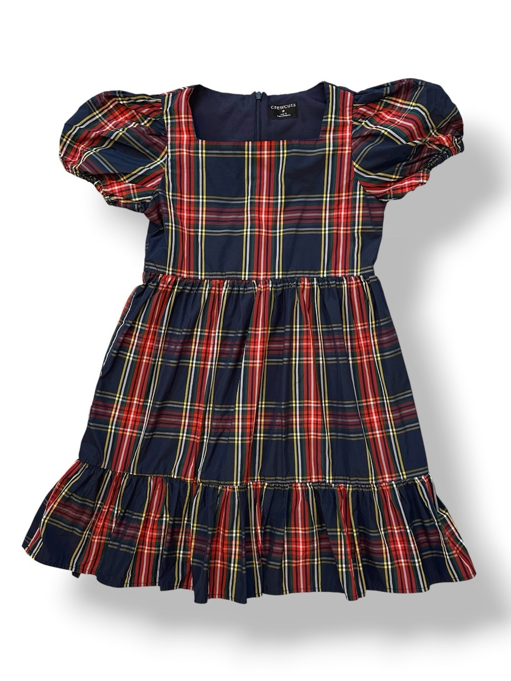 Crewcuts | Puff Sleeve Holiday Tartan Dress (8)